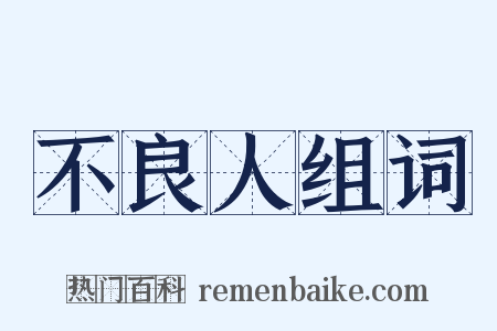 不良人组词是什么意思的图片